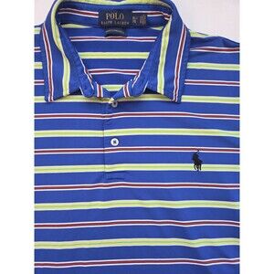 Polo Ralph Lauren Men's XL Polo Shirt  Performance Blue Stripes